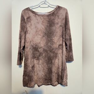 Carolina Belle‎ Burgundy Tie Dye Top